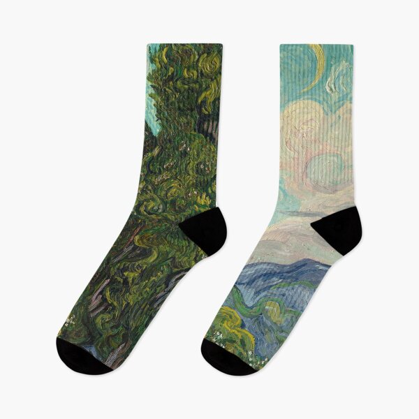 Item preview, Cypresses by Van Gogh - Cypresses 1889 Reproduction designed and sold by molamode.