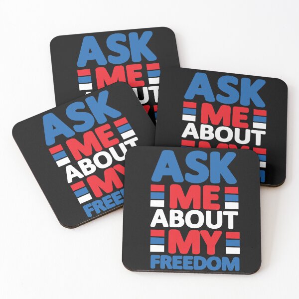 Item preview, ASK ME ABOUT MY FREEDOM US Flag  Funny 4th of July Day Independence America designed and sold by JennieDreher.