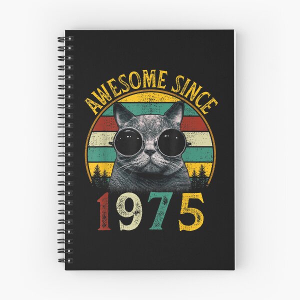 Item preview, 47th Bday Vintage Cat 47 Years Funny Awesome Since 1975  designed and sold by cysandy.
