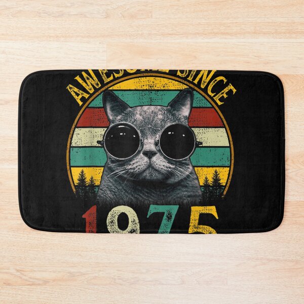 Item preview, 47th Bday Vintage Cat 47 Years Funny Awesome Since 1975  designed and sold by cysandy.