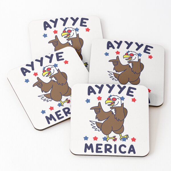 Item preview, AYYYYYYE-MERICA America Eagle Funny 4th of July Day Independence America designed and sold by JennieDreher.