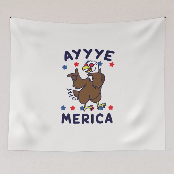 Item preview, AYYYYYYE-MERICA America Eagle Funny 4th of July Day Independence America designed and sold by JennieDreher.