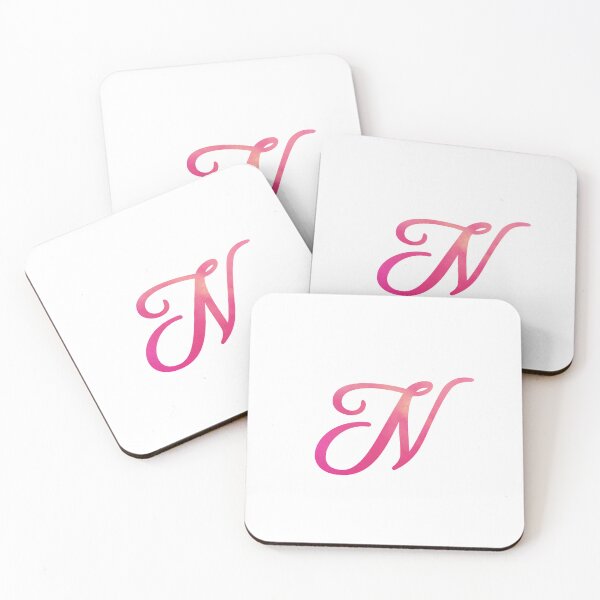 Item preview, Letter N Pink Color Monogram Script, Personalized Initial designed and sold by Star58.