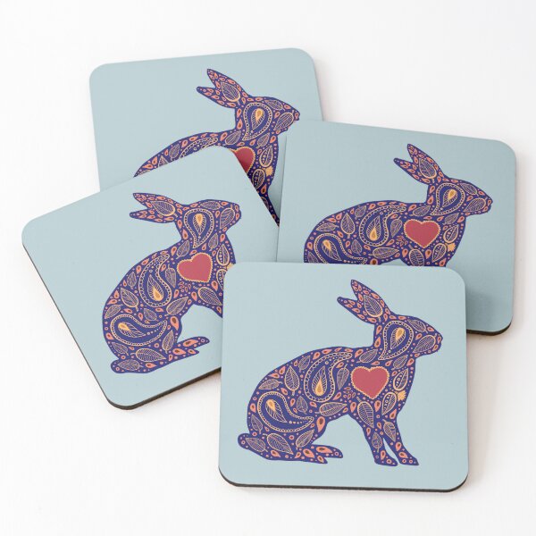 Item preview, Bunny in Folk Art Style  designed and sold by EmyBeeDesigns.