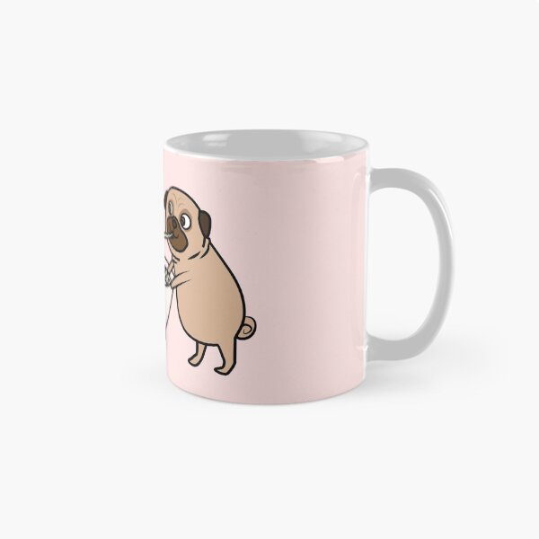 Item preview, pugs sharing a nice bowl of noodles designed and sold by neanderjane.