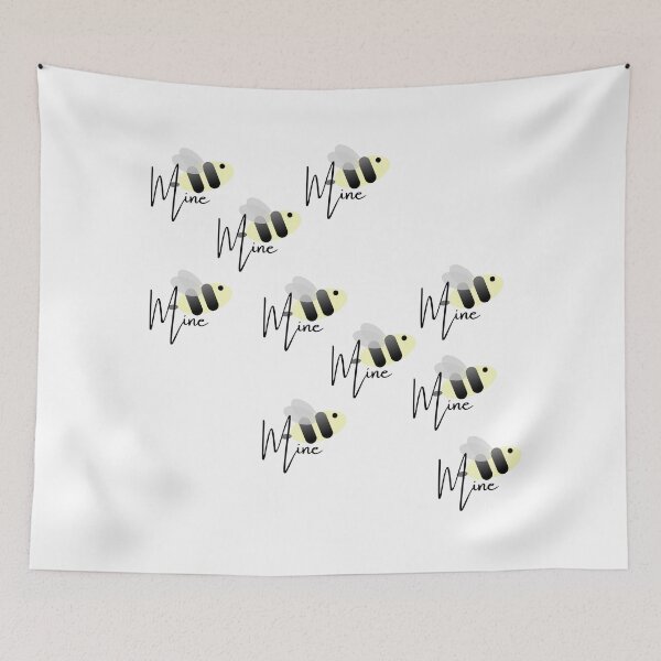 Item preview, Bee Mine | Be Mine | Cute Bees on White designed and sold by WordsToArt.