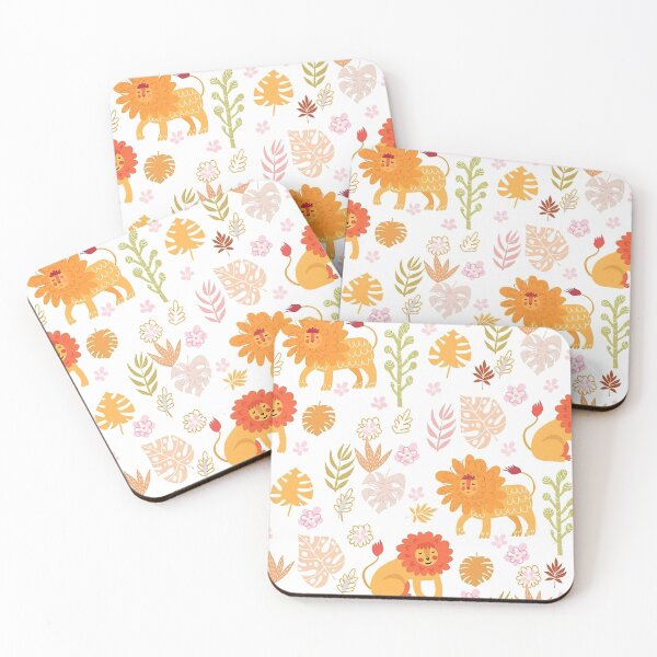 Item preview, Floral Lion Forest Animals  designed and sold by MobertsonArt.