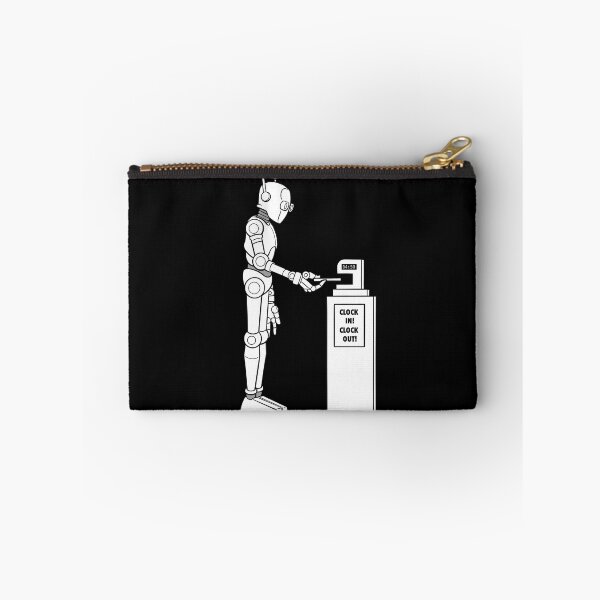 Item preview, Robot at the Timeclock Punchcard Clock in Clock Out designed and sold by MichaelHoweArts.