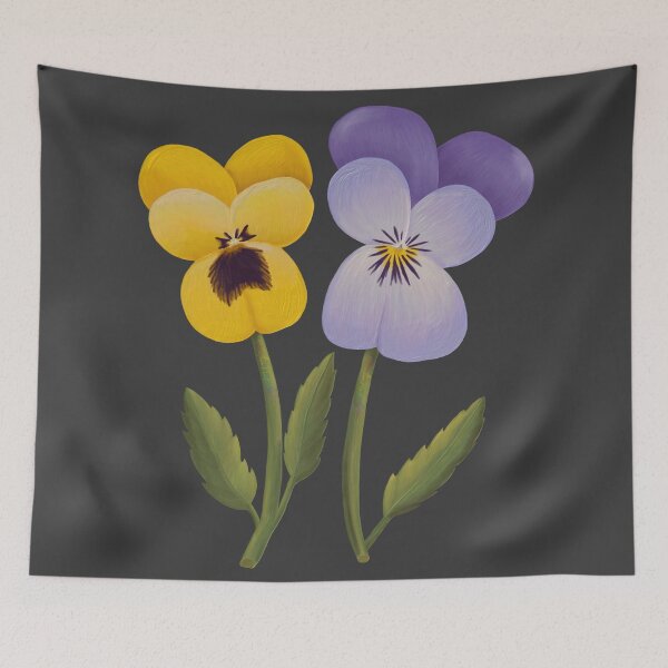 Item preview, February Birth Flower Reach Pansies by Heather Nafe Art designed and sold by HeatherNafeArt.