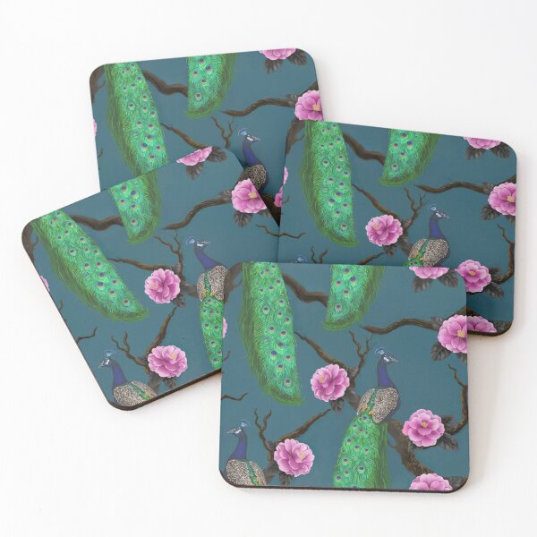 Artikelvorschau, Pfau und Kamelie Blumen entworfen und verkauft von MobertsonArt.