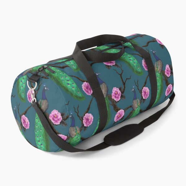 Item preview, Peacock And Camellia Flowers designed and sold by MobertsonArt.
