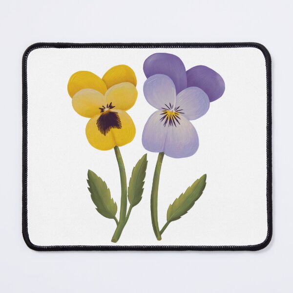 Item preview, February Birth Flower Reach Pansies White Background by Heather Nafe Art designed and sold by HeatherNafeArt.