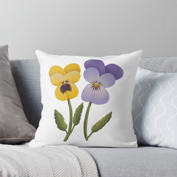 Item preview, February Birth Flower Reach Pansies White Background by Heather Nafe Art designed and sold by HeatherNafeArt.