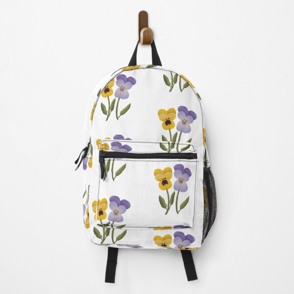 Item preview, February Birth Flower Reach Pansies White Background by Heather Nafe Art designed and sold by HeatherNafeArt.