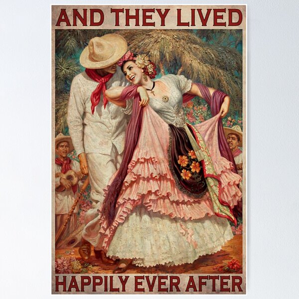 Vista previa del artículo con la obra «Pareja de baile folclórico mexicano Y vivieron felices para siempre», diseñado y vendido por SaoirseNeid.