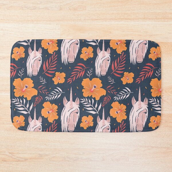 Item preview, Unicorn Floral Pattern designed and sold by MobertsonArt.