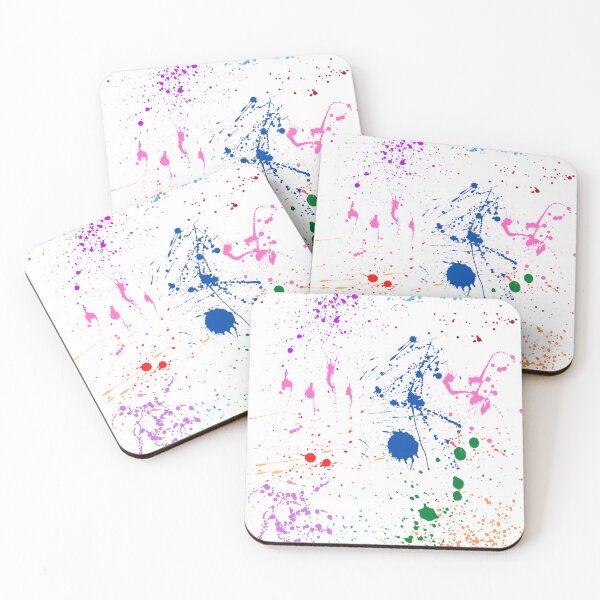 Item preview, Colorful Abstract Patterns Of Ink splattered All Over A Canvas designed and sold by Cora Gregory.