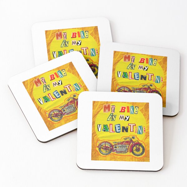 Item preview, bike is my valentine retro alphabet designed and sold by InnaMGraphic.