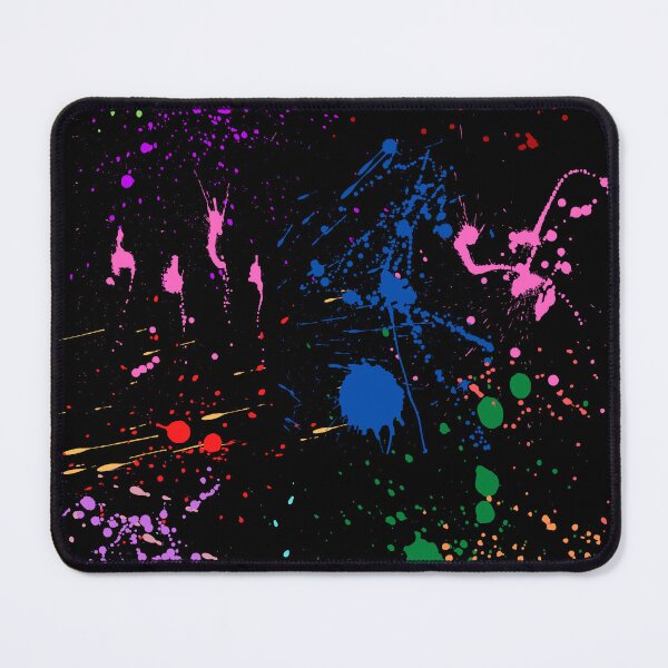 Item preview, Colorful Abstract Patterns Of Ink splattered All Over A Canvas black version designed and sold by Cora Gregory.