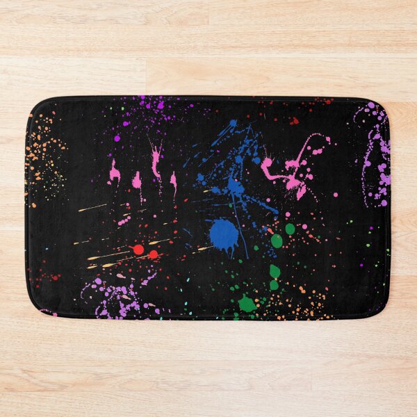 Item preview, Colorful Abstract Patterns Of Ink splattered All Over A Canvas black version designed and sold by Cora Gregory.