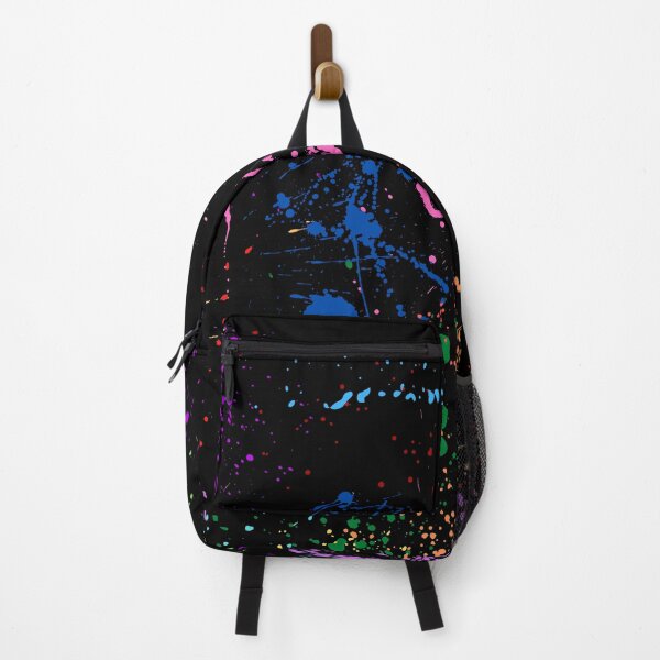 Item preview, Colorful Abstract Patterns Of Ink splattered All Over A Canvas black version designed and sold by Cora Gregory.