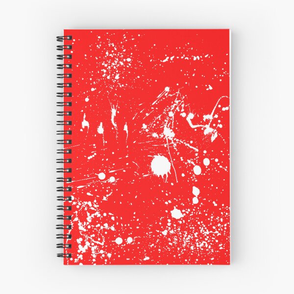 Item preview, Abstract Patterns Of White Ink splattered All Over A Canvas red version designed and sold by Cora Gregory.