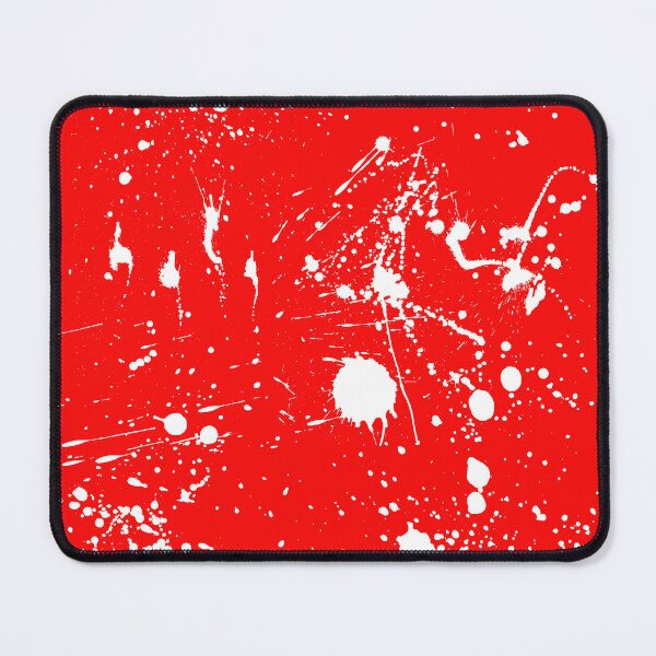 Item preview, Abstract Patterns Of White Ink splattered All Over A Canvas red version designed and sold by Cora Gregory.