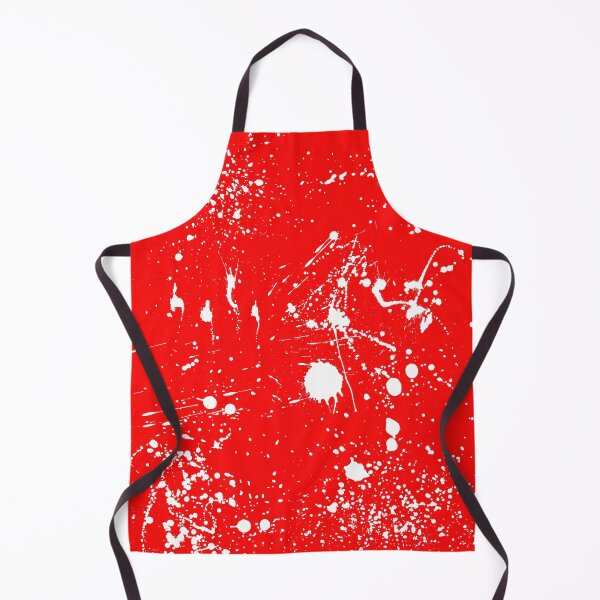 Item preview, Abstract Patterns Of White Ink splattered All Over A Canvas red version designed and sold by Cora Gregory.