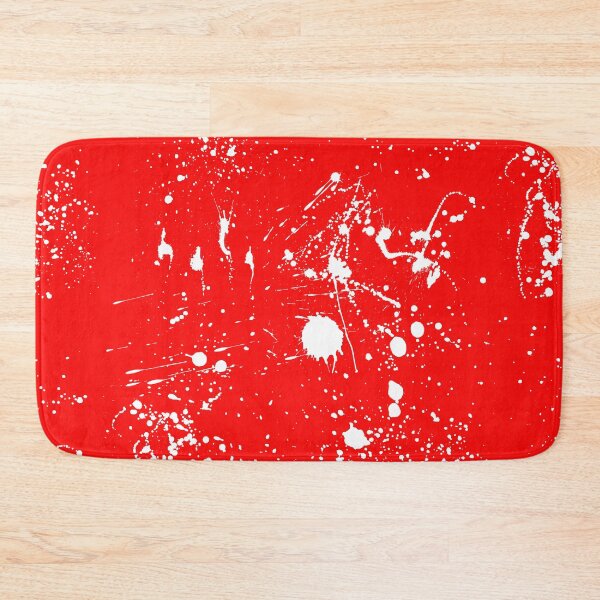Item preview, Abstract Patterns Of White Ink splattered All Over A Canvas red version designed and sold by Cora Gregory.