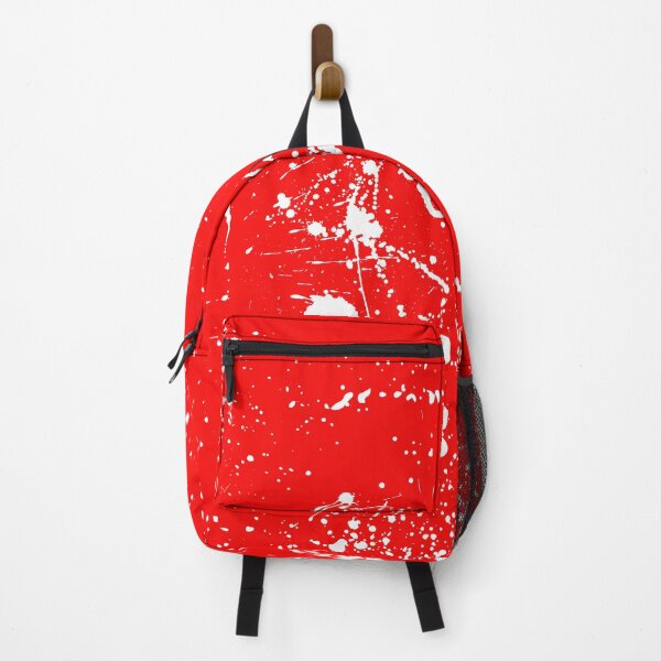 Item preview, Abstract Patterns Of White Ink splattered All Over A Canvas red version designed and sold by Cora Gregory.