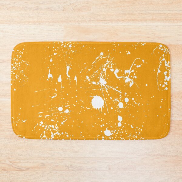 Item preview, Abstract Patterns Of White Ink splattered All Over A Canvas orange version designed and sold by Cora Gregory.