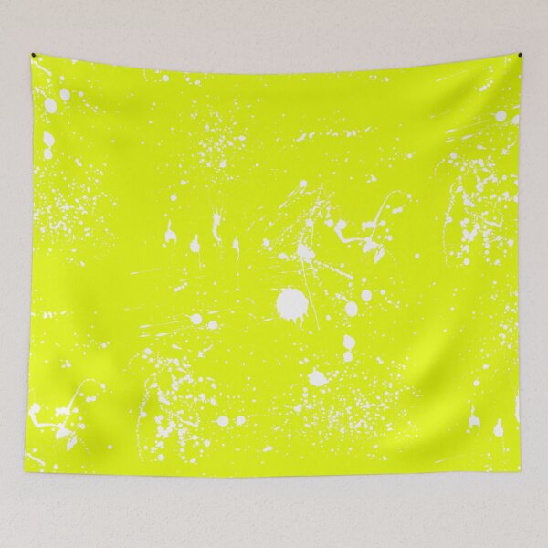 Item preview, Abstract Patterns Of White Ink splattered All Over A Canvas yellow version designed and sold by Cora Gregory.