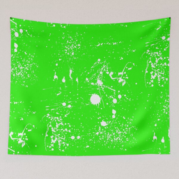 Item preview, Abstract Patterns Of White Ink splattered All Over A Canvas green version designed and sold by Cora Gregory.