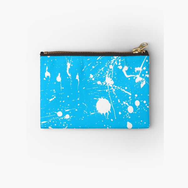 Item preview, Abstract Patterns Of White Ink splattered All Over A Canvas blue version designed and sold by Cora Gregory.