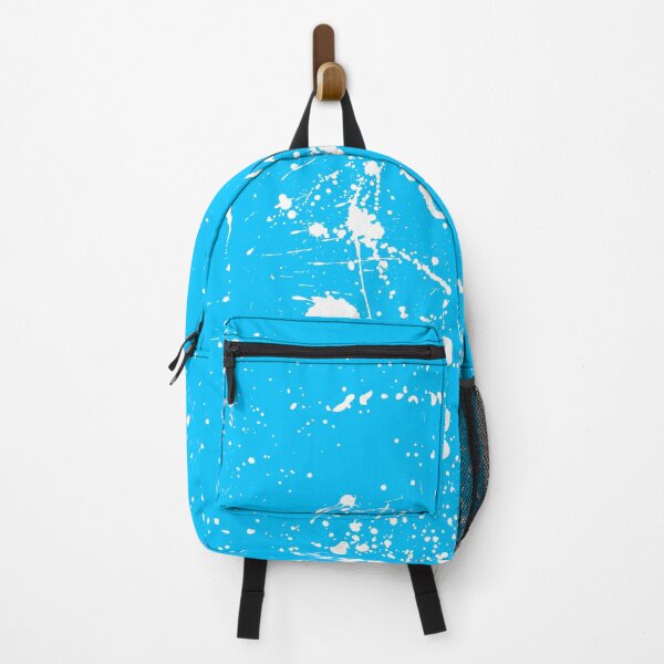 Item preview, Abstract Patterns Of White Ink splattered All Over A Canvas blue version designed and sold by Cora Gregory.