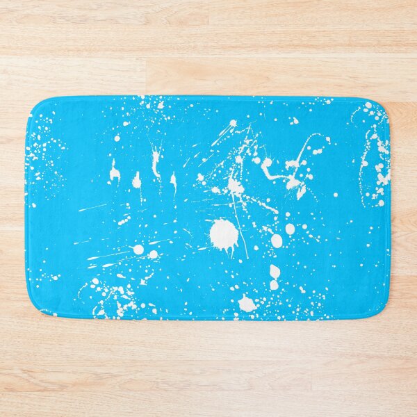 Item preview, Abstract Patterns Of White Ink splattered All Over A Canvas blue version designed and sold by Cora Gregory.