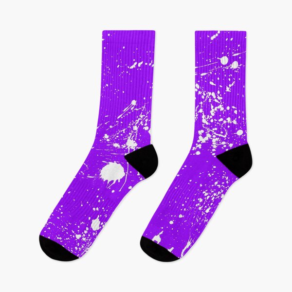 Item preview, Abstract Patterns Of White Ink splattered All Over A Canvas purple version designed and sold by Cora Gregory.
