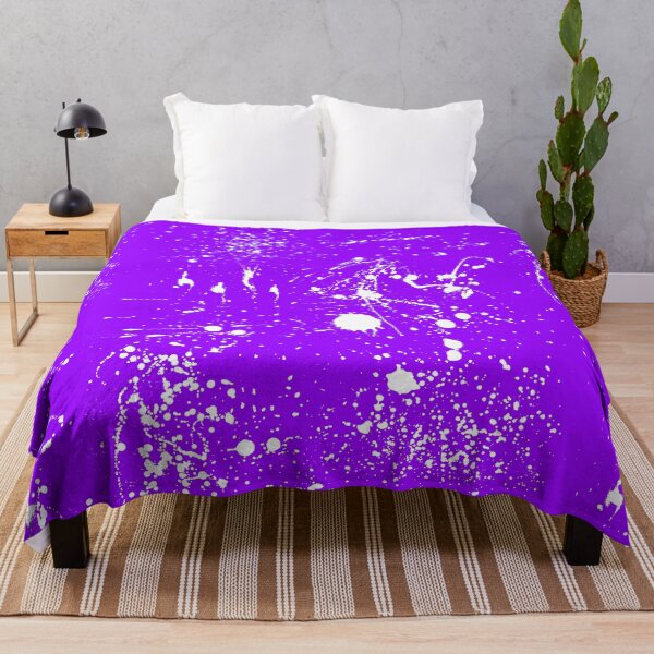 Item preview, Abstract Patterns Of White Ink splattered All Over A Canvas purple version designed and sold by Cora Gregory.