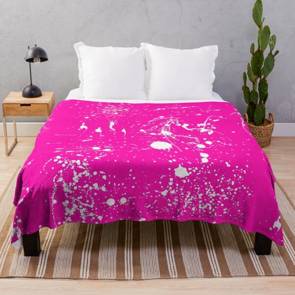 Item preview, Abstract Patterns Of White Ink splattered All Over A Canvas pink version designed and sold by Cora Gregory.