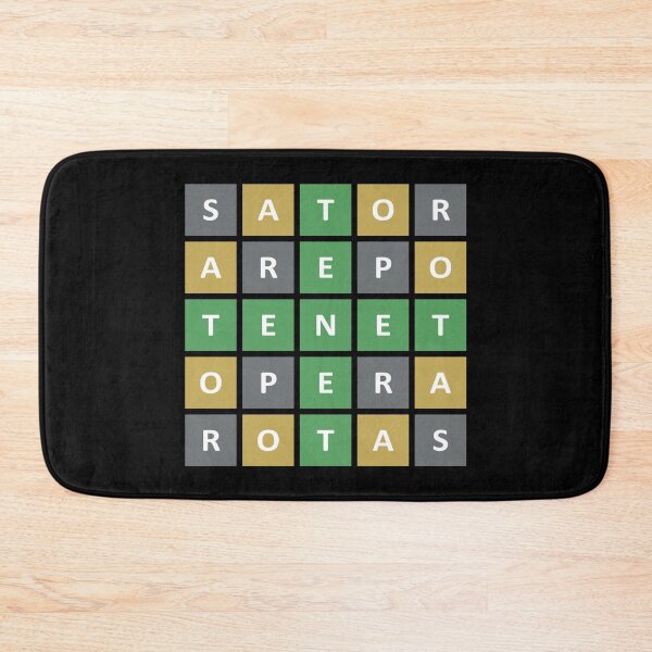 Item preview, Mysterious TENET magic word square puzzle colored in the style of Wordle game designed and sold by Moodific.