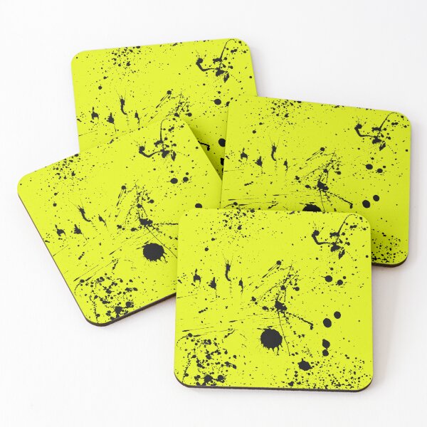 Item preview, Abstract Patterns Of Ink splattered All Over A Canvas yellow version designed and sold by Cora Gregory.