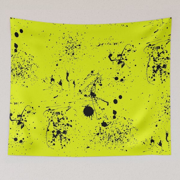 Item preview, Abstract Patterns Of Ink splattered All Over A Canvas yellow version designed and sold by Cora Gregory.