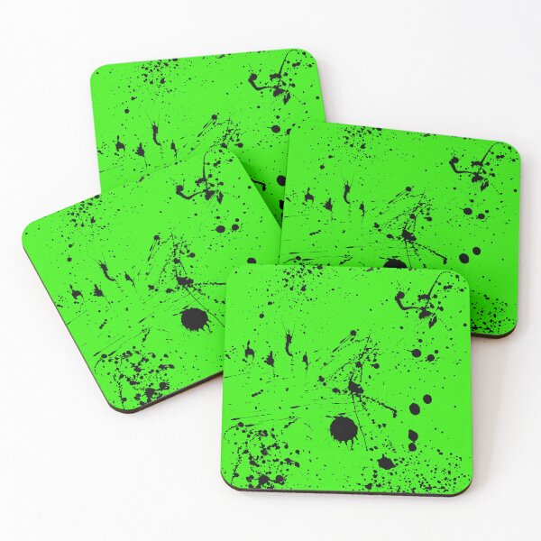 Item preview, Abstract Patterns Of Ink splattered All Over A Canvas green version designed and sold by Cora Gregory.