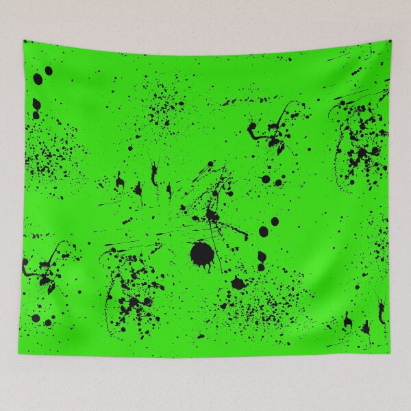 Item preview, Abstract Patterns Of Ink splattered All Over A Canvas green version designed and sold by Cora Gregory.