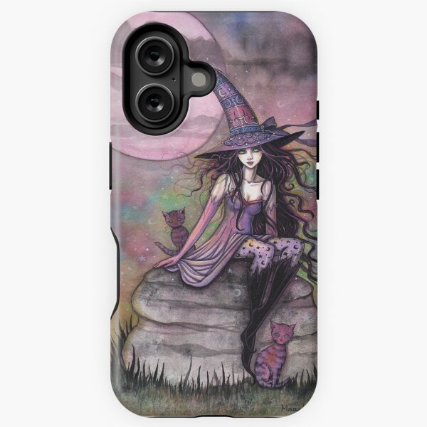 Item preview, Enchanted Twilight Witch Cat Fantasy Art by Molly Harrison designed and sold by Molly  Harrison.