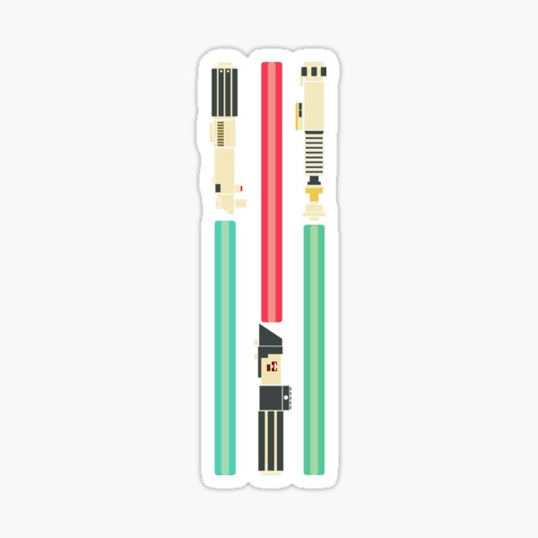 Retro Modern Sabers Sticker