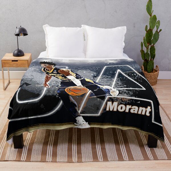 Sleep Squad Memphis Grizzlies Ja Morant 60 x 80 Raschel Plush Jersey Blanket