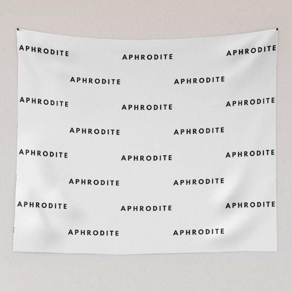Item preview, Aphrodite Greek Mythology Olympian Goddess Black Typography designed and sold by OnyxMoonDesigns.