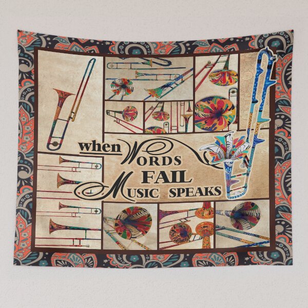 Item preview, TROMBONE - WHEN WORDS FAIL MUSIC SPEAKS designed and sold by Mnightsa.