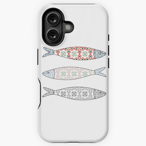 Aperçu de l'œuvre Icône portugaise traditionnelle. Sardines colorées avec des motifs typiques de carreaux portugais. Illustration vectorielle créée et vendue par AnaMOMarques.